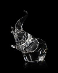 A Group of Five Glass Animal Figurines