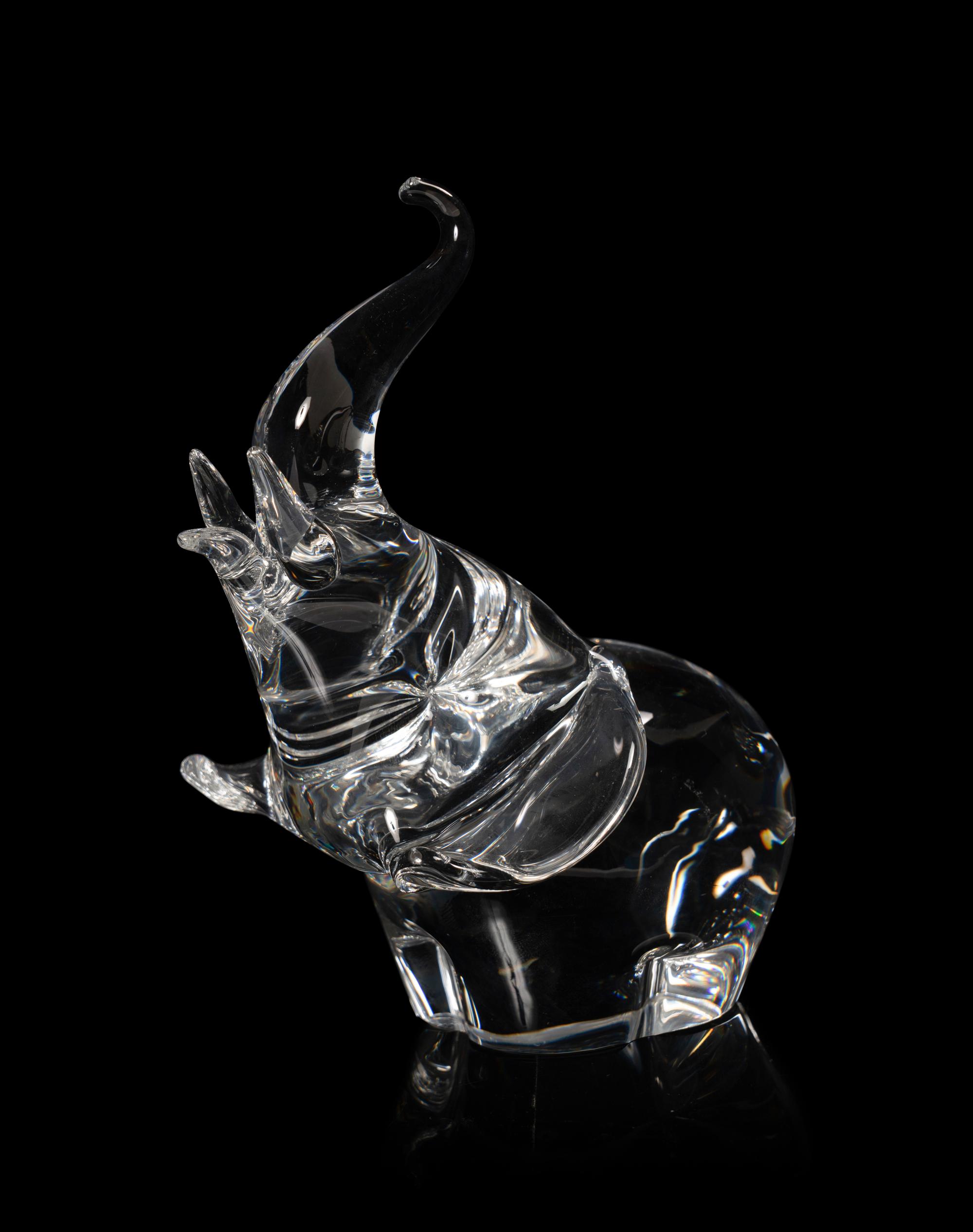 A Group of Five Glass Animal Figurines