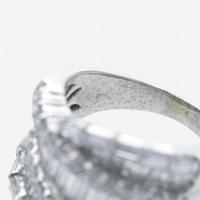 An 18K white gold and diamond ring