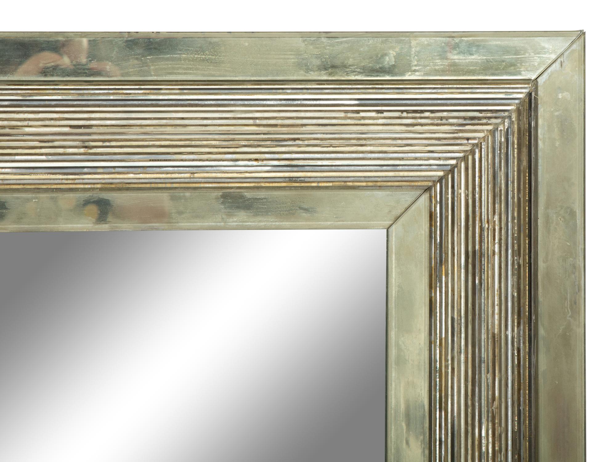 A Silvered Glass Framed Mirror