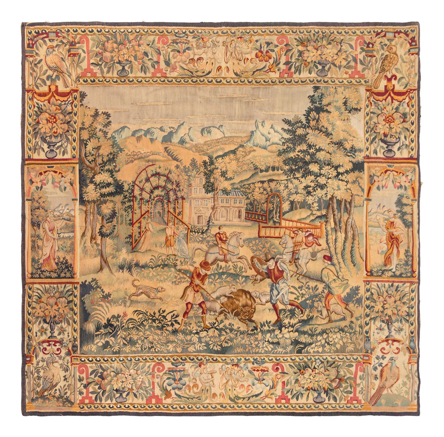 A Continental Wool Tapestry