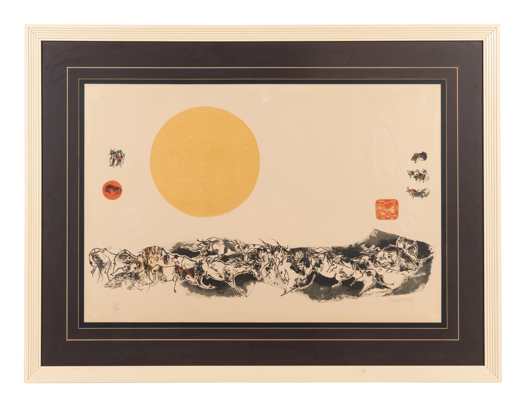 Group of Horses with Sun, c. 1970
