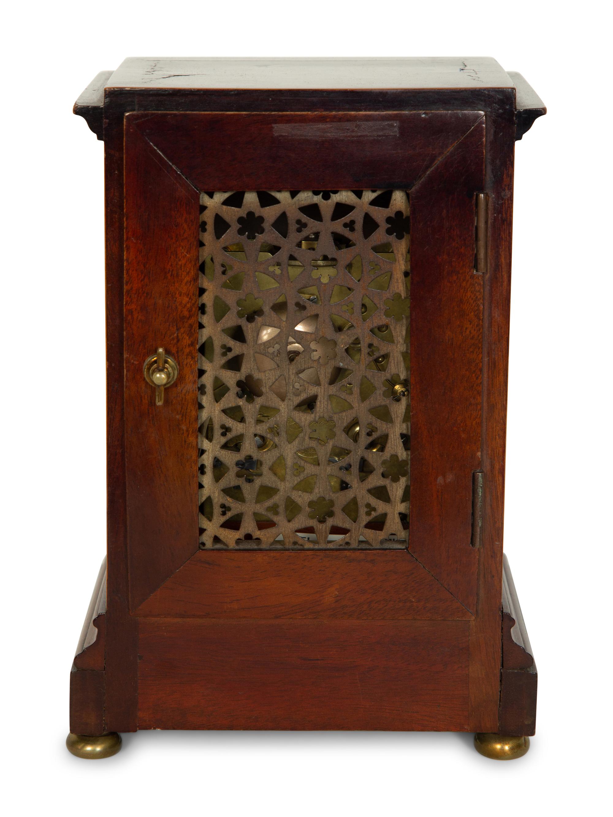 An English Mahogany Table Clock