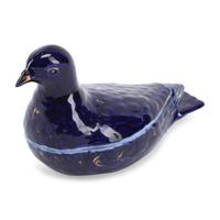 A Russian Porcelain Dove-Form Box