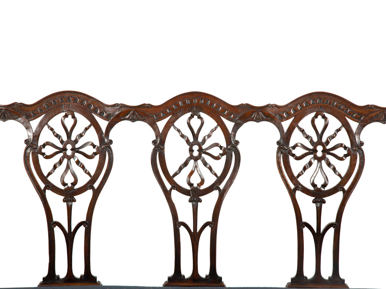 A George III Style Mahogany Settee