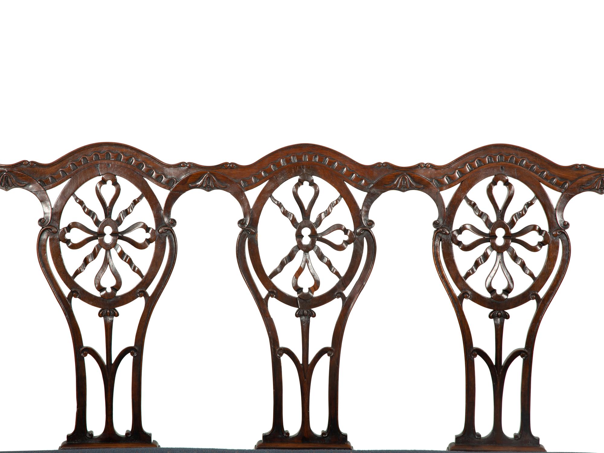 A George III Style Mahogany Settee