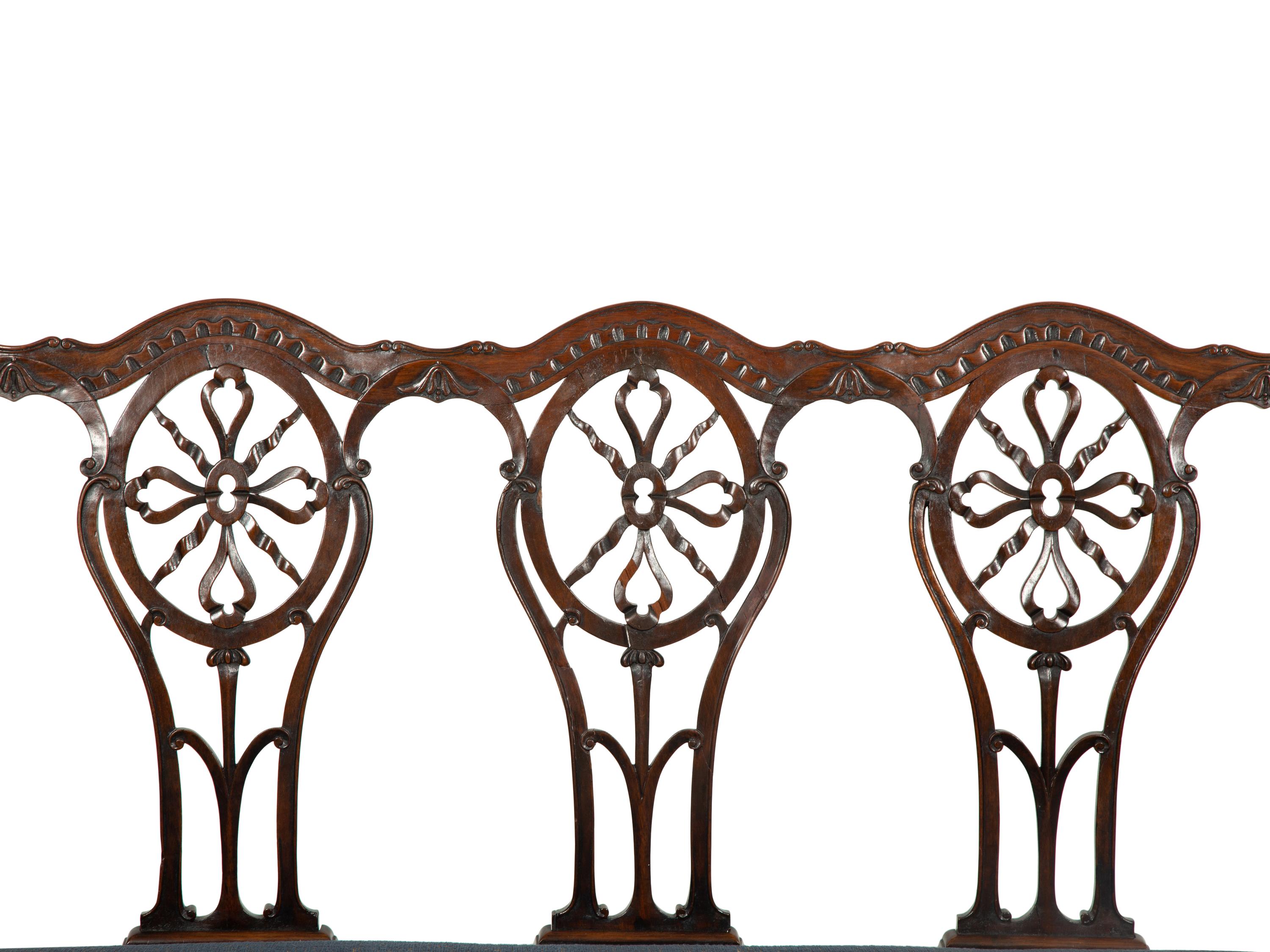 A George III Style Mahogany Settee