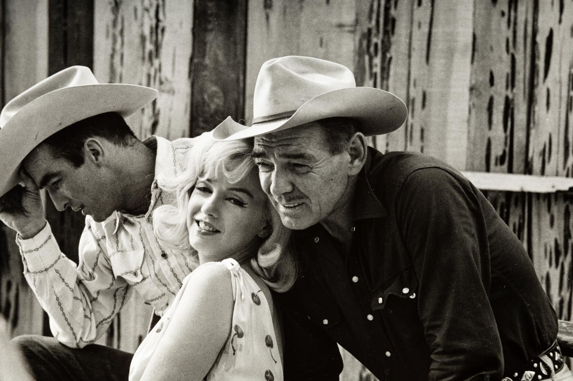Ernst Haas (1921-1986) Marilyn Monroe, Clark Gable and Montgomery Clift (on the set of "The Misfits,") Nevada, 1960