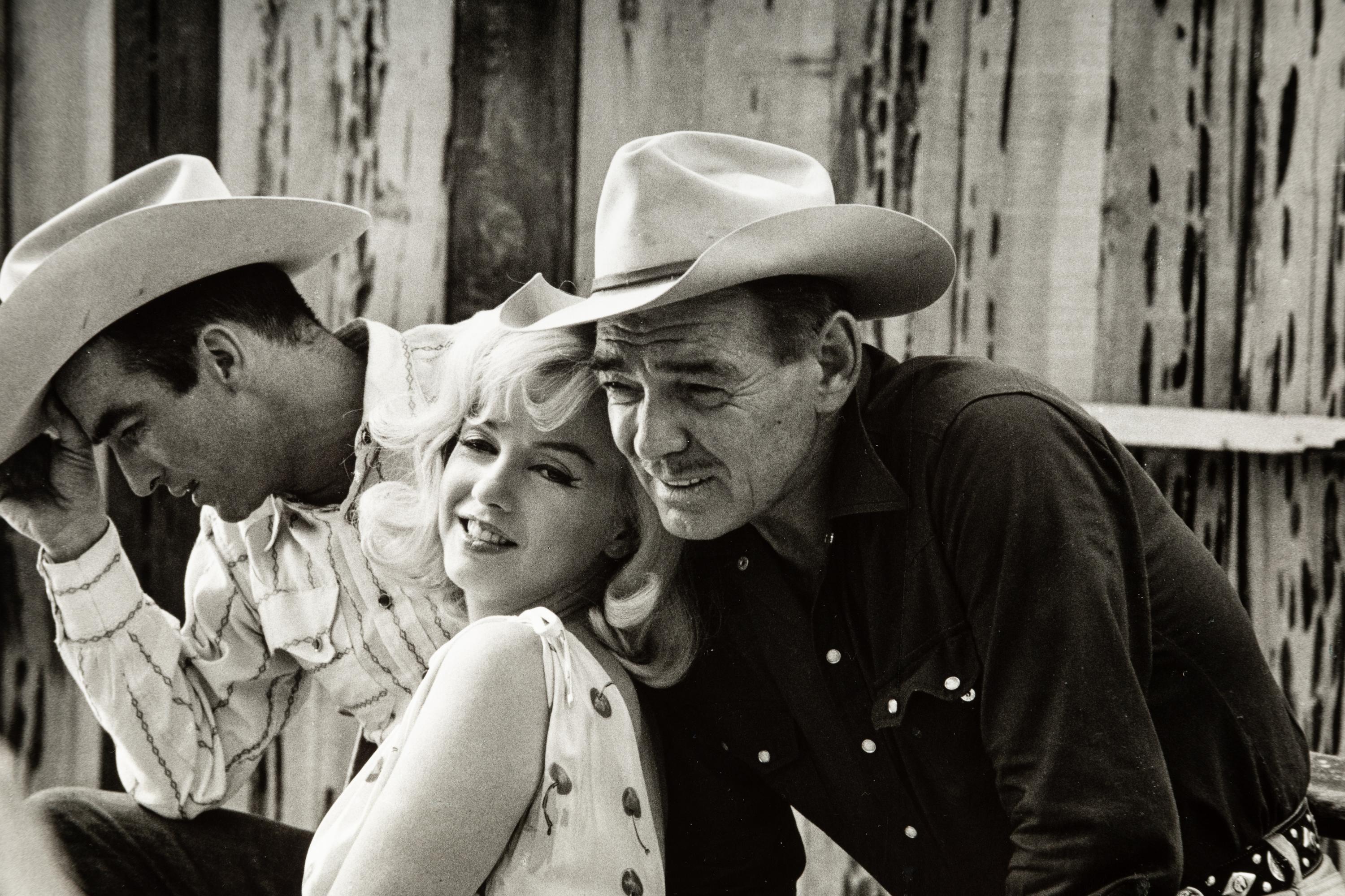 Ernst Haas (1921-1986) Marilyn Monroe, Clark Gable and Montgomery Clift (on the set of "The Misfits,") Nevada, 1960