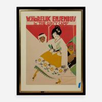 Alfonso Iannelli (American/Italian, 1888-1965) Original Maquette for “W. Horelik Ensembles in ‘The Gipsy Camp’” Poster