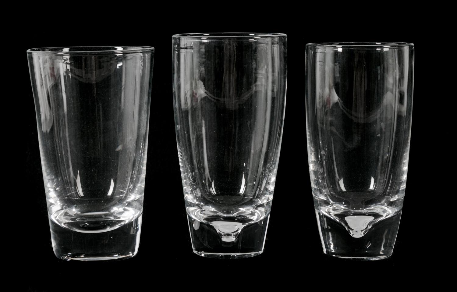 Twelve Steuben Tall Glasses Height 5 3/4 inches. — 20TH CENTURY