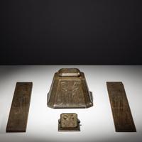 Collection of four Chinese pattern desk articles, c. 1911