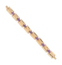 AMETHYST AND YELLOW GOLD BRACELET