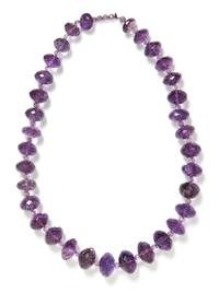 An Amethyst Bead Necklace,