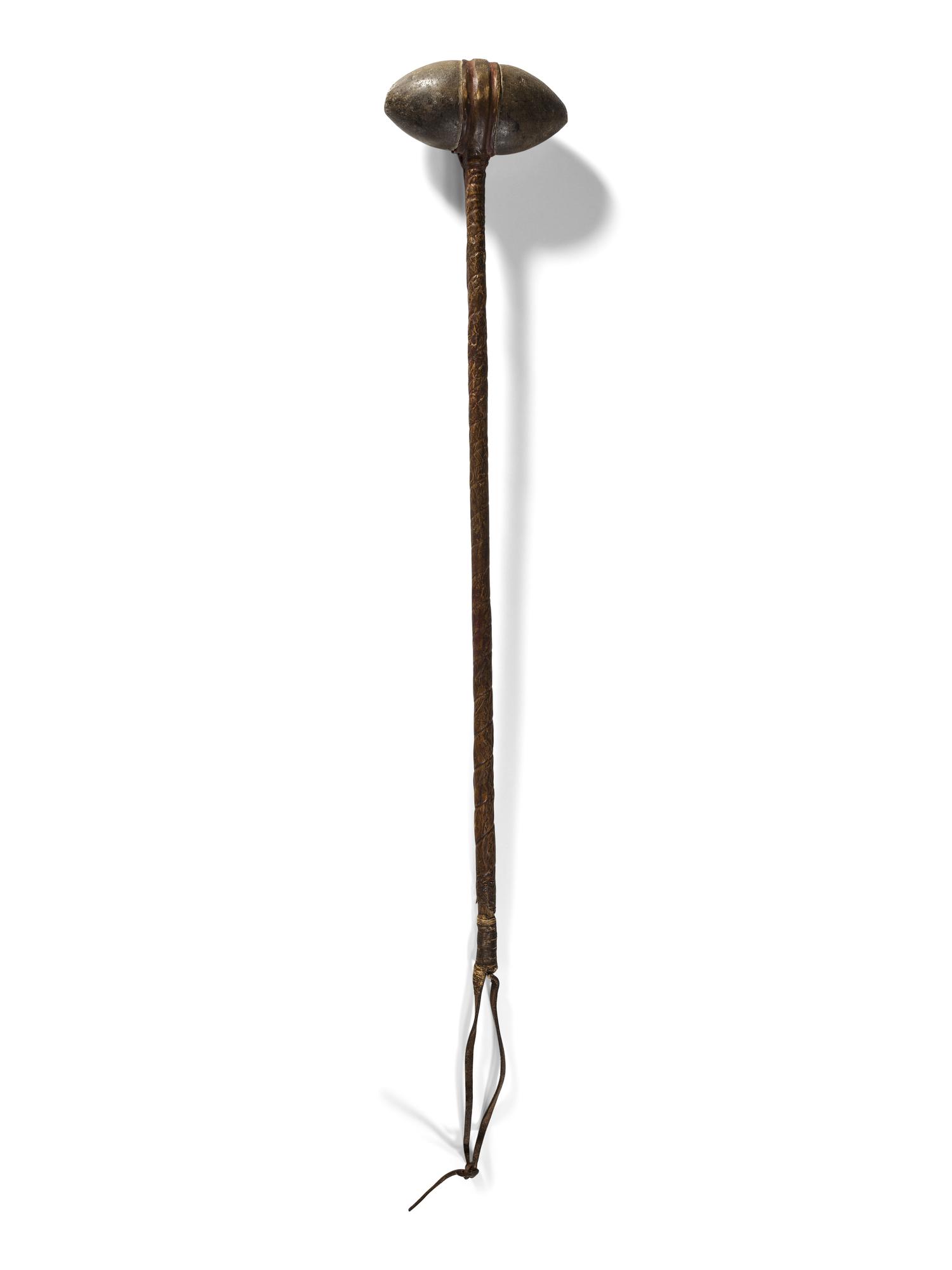 Plains Stone Club, with Painted Handle