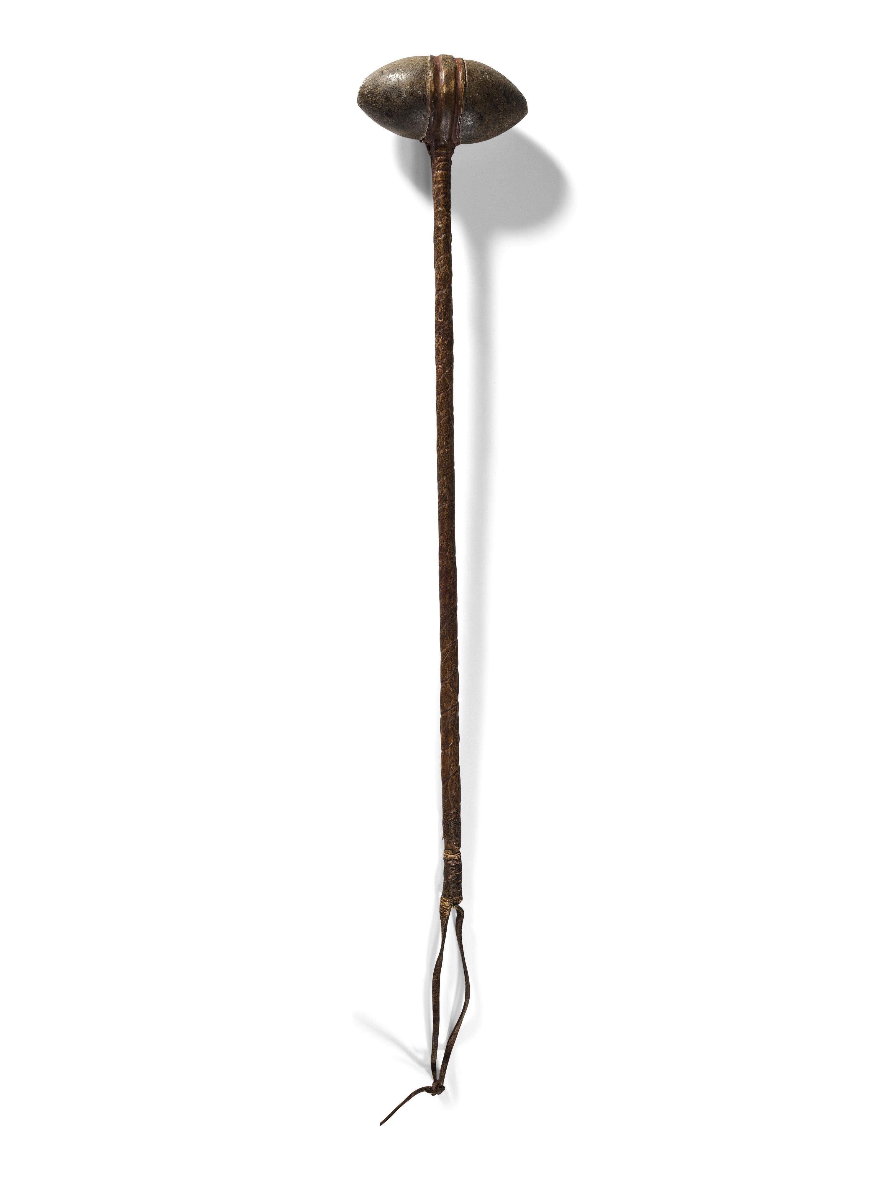 Plains Stone Club, with Painted Handle