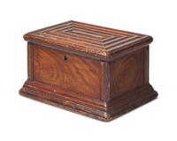 A Federal Carved and Faux-Grained Pine Document Box
