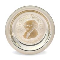 A Group of Twelve Franklin Mint 24K Gold Inlaid Sterling Presidential Plates, Circa 1976