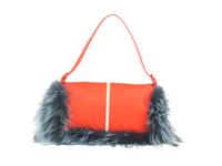 Fendi Leather & Fur Monster Baguette Bag