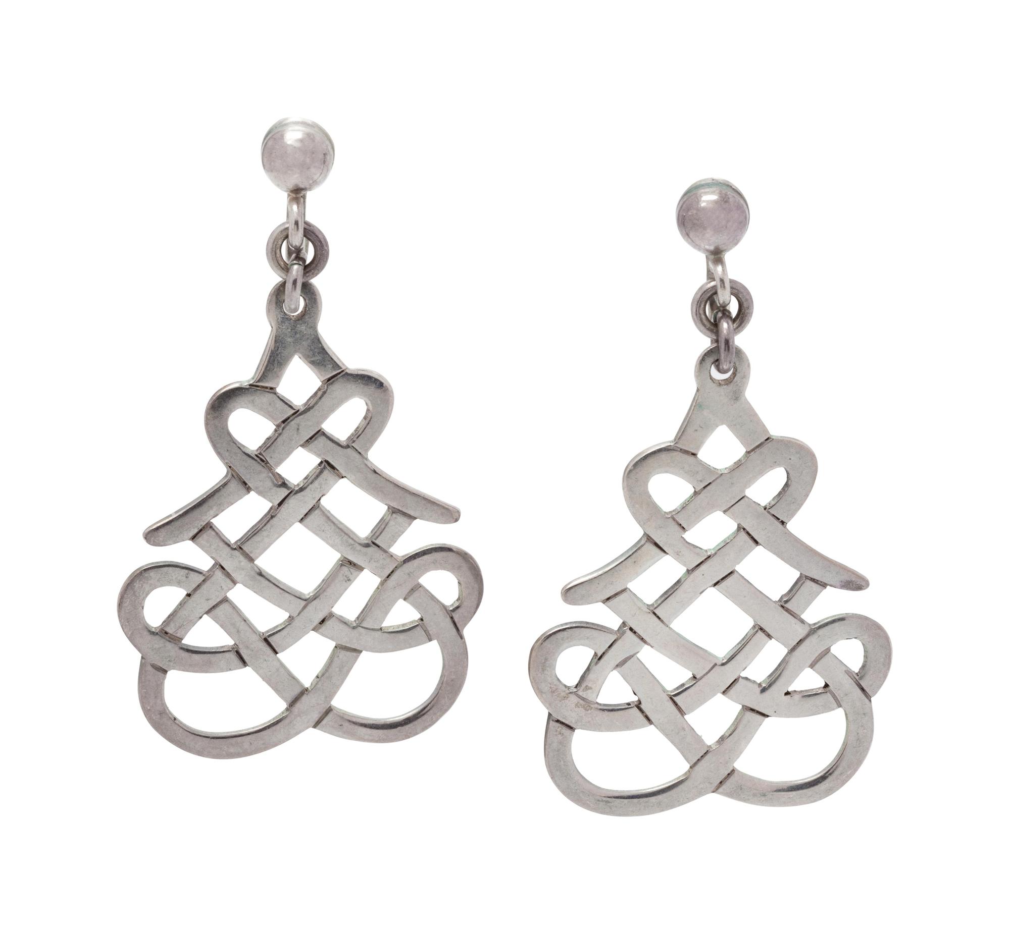 A Pair of Sterling Silver Earclips, Mari Miari,