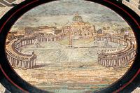 An Italian Painted and Parcel Gilt Micromosaic-Top Table