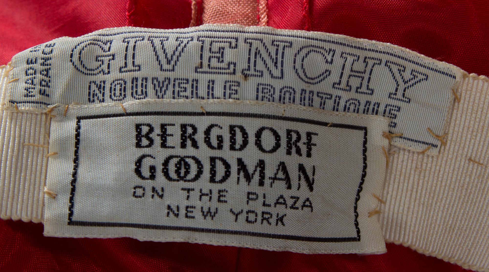 A Givenchy Red Silk Halter Gown No size.