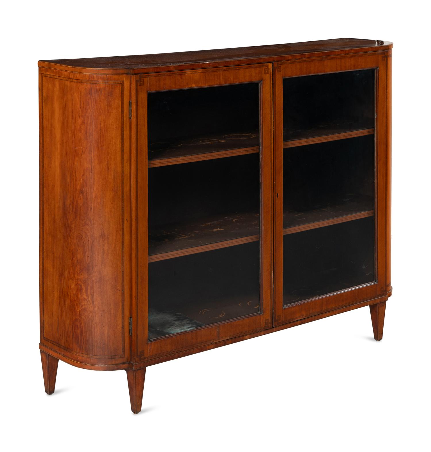 A George III Satinwood Bookcase