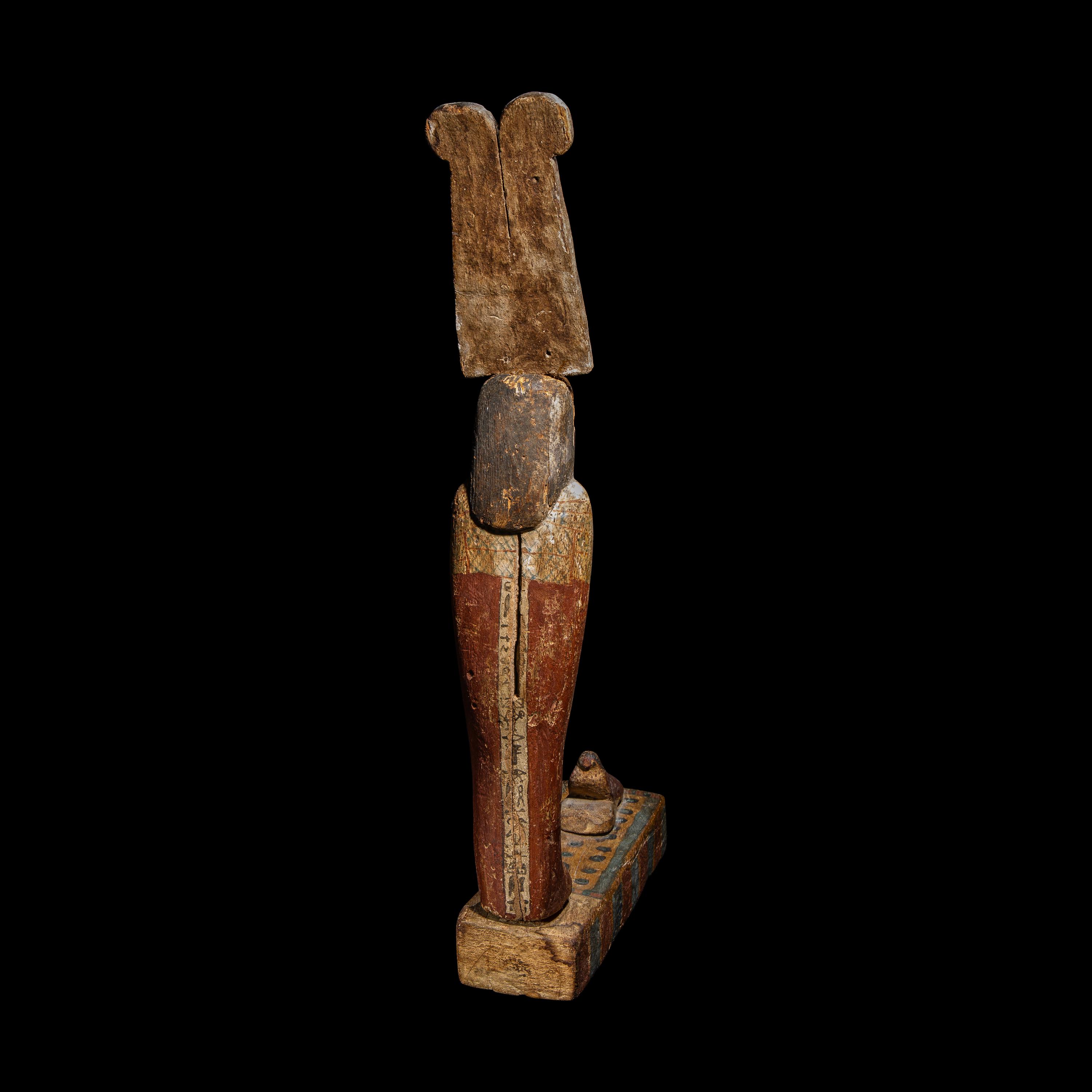An Egyptian Painted Wood Ptah-Sokar-Osiris