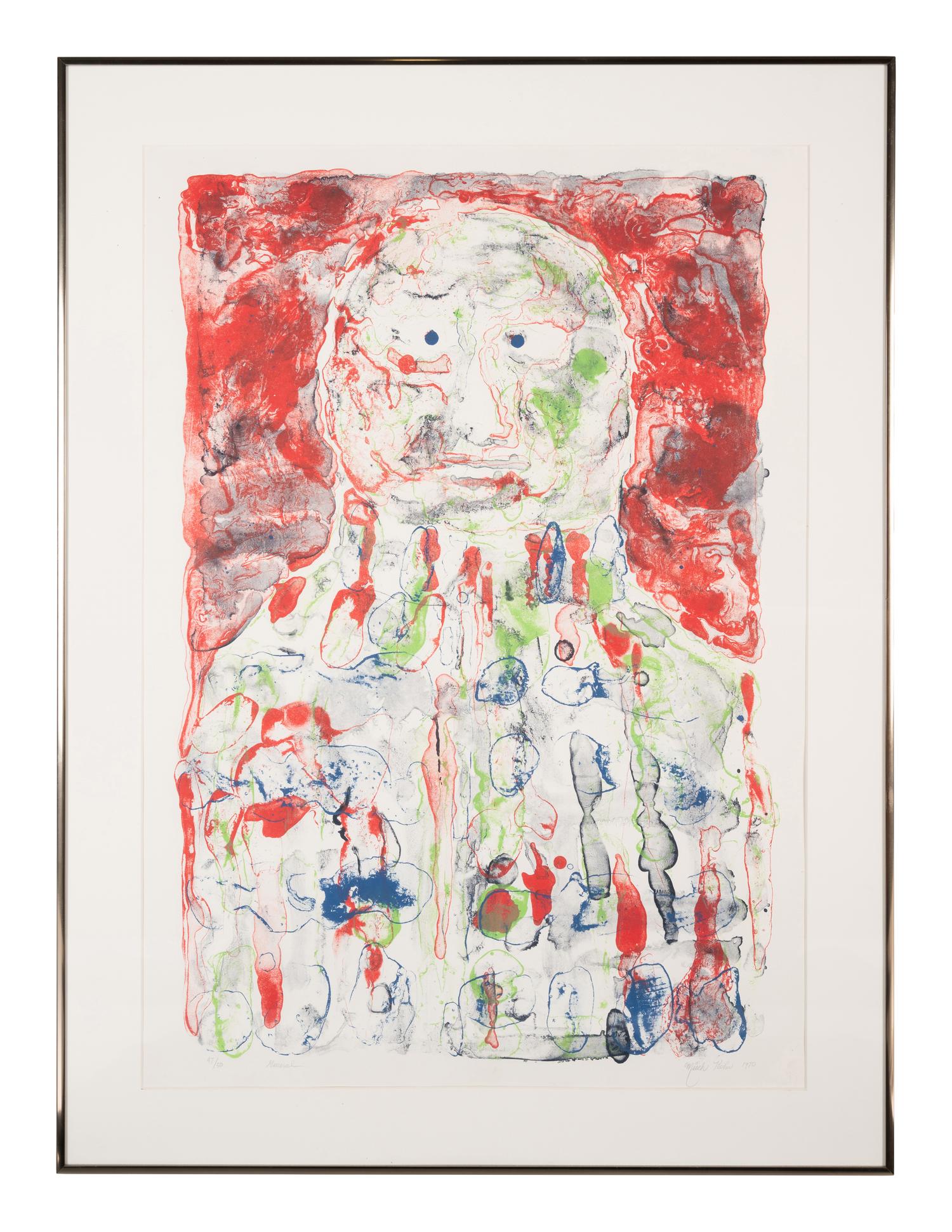 A Group of Four Abstract Works on Paper by 20th Century American Artists