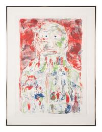 A Group of Four Abstract Works on Paper by 20th Century American Artists