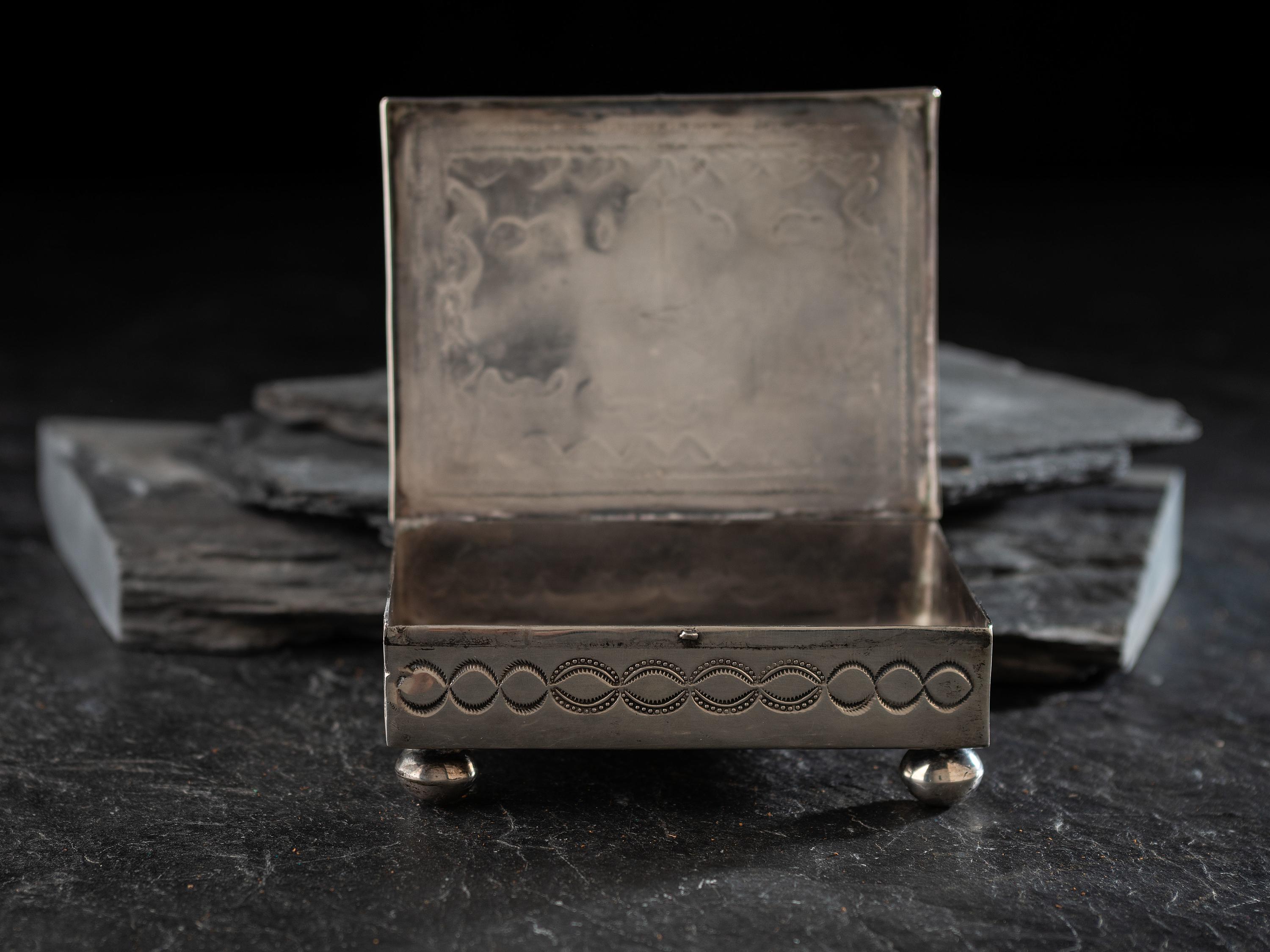 Navajo Silver and Morenci Turquoise Box