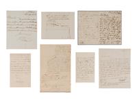 [ENGLISH & CONTINENTAL MANUSCRIPTS]. A group of approximately 14 items, primarily autograph letters signed by Kings and Queens, including: