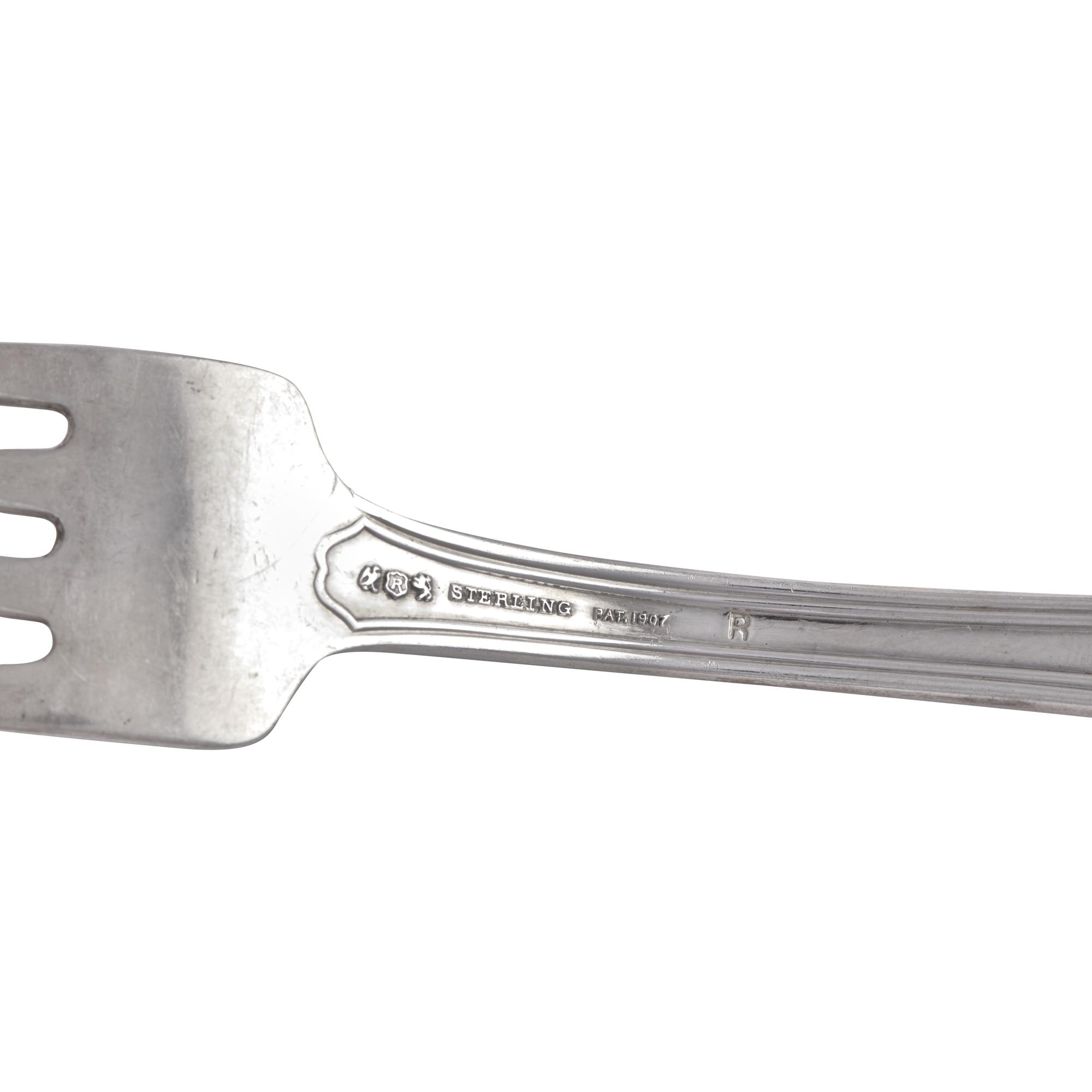 A Cased Sterling Silver Flatware Service in the "Hepplewhite" Pattern