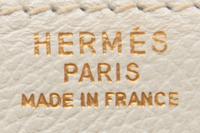 Hermès White Leather Flap Shoulder Bag, 1980s