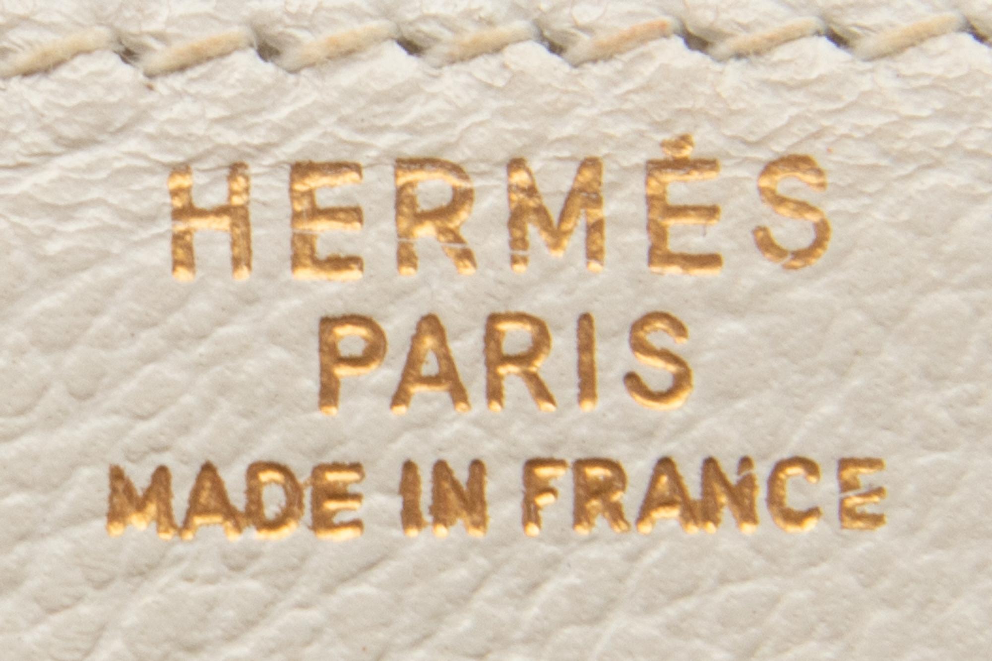 Hermès White Leather Flap Shoulder Bag, 1980s