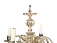 A Silver-Plate Eight-Light Chandelier