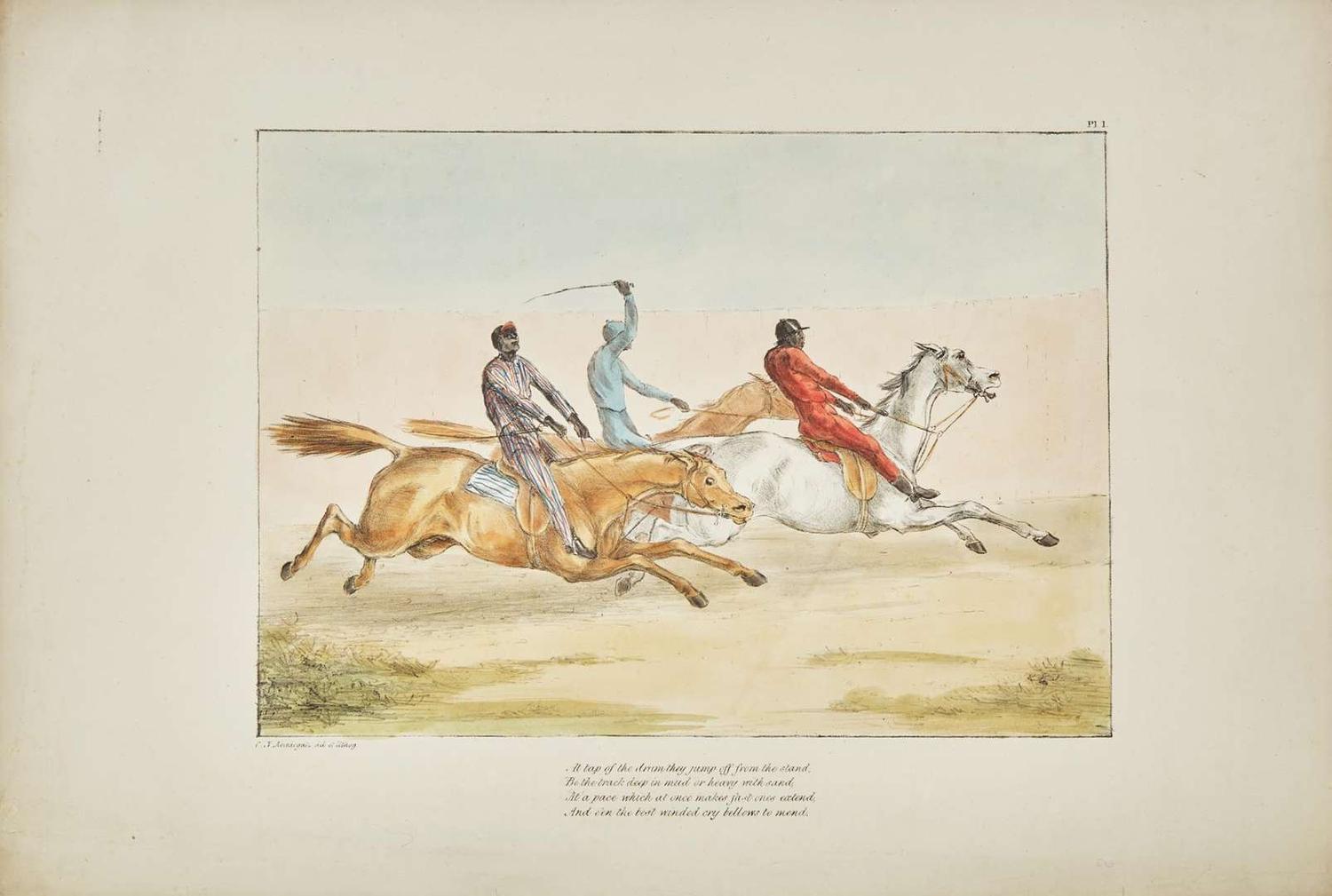 [Color-Plate Books] (Newdegate, C.N.): Sketches from the Washington Races in October 1840 by An Eye Witness