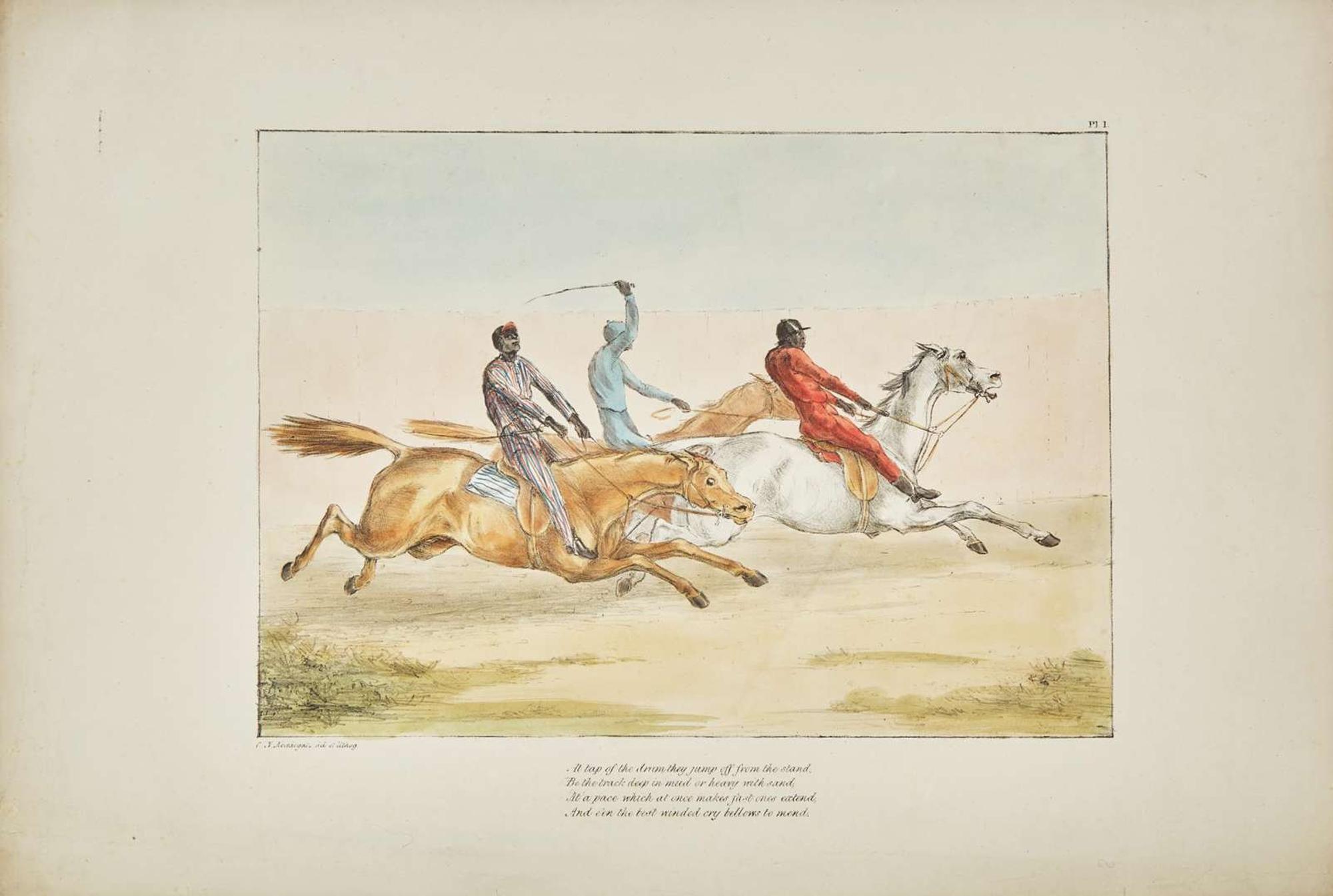 [Color-Plate Books] (Newdegate, C.N.): Sketches from the Washington Races in October 1840 by An Eye Witness
