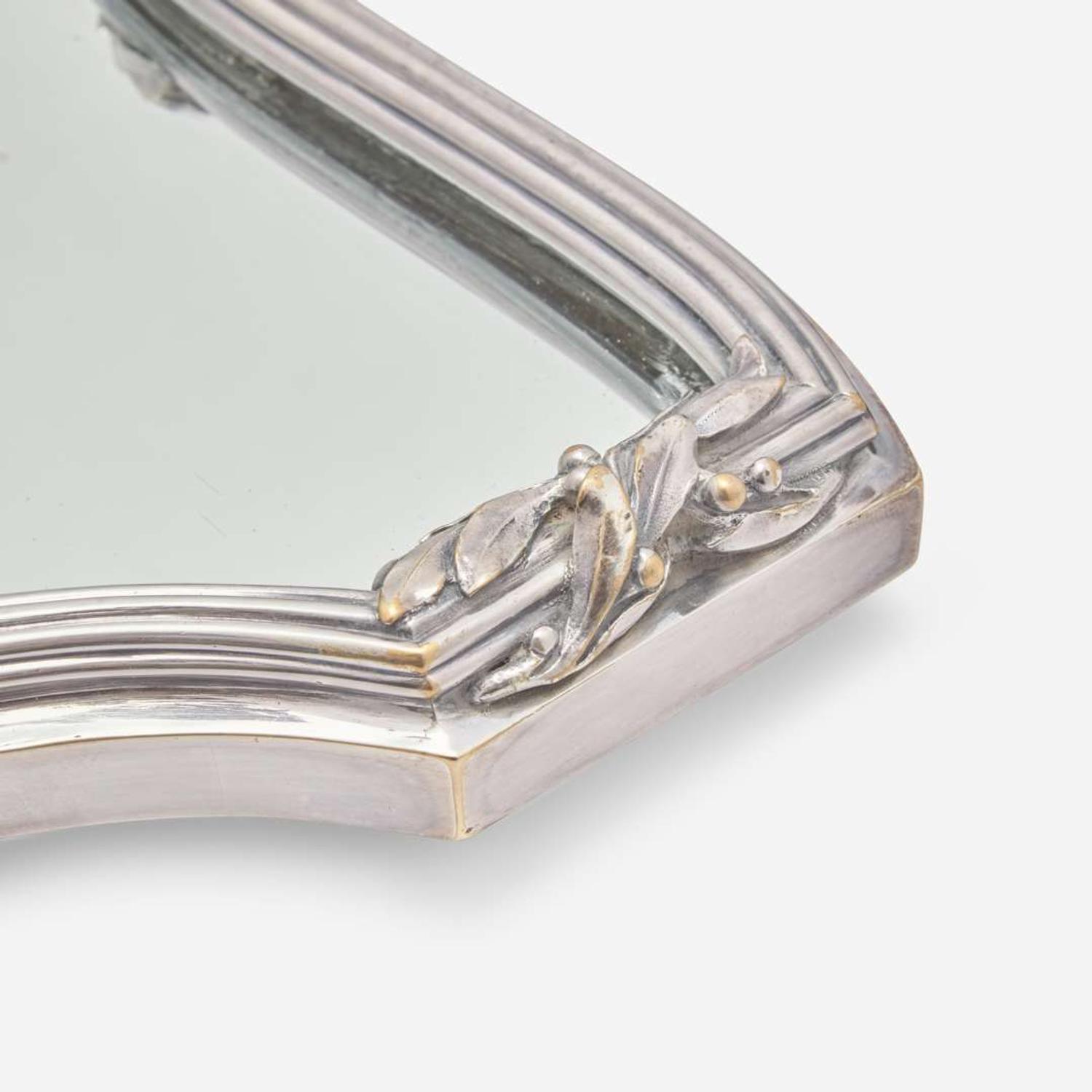 A pair of French silverplated and mirrored surtout de table Georges Boin and Emile Taburet, Boin-Taburet, Paris, 1873-1901