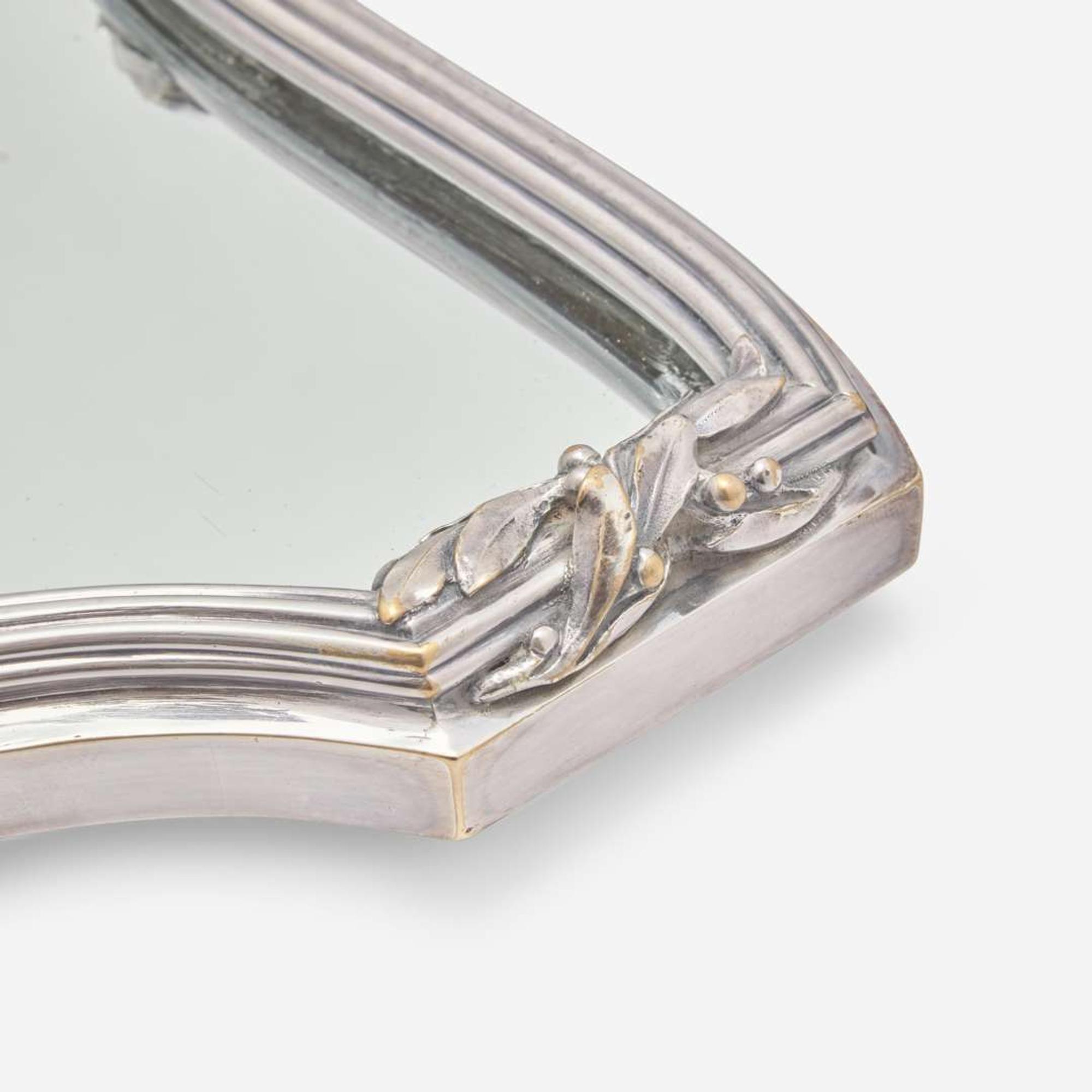 A pair of French silverplated and mirrored surtout de table Georges Boin and Emile Taburet, Boin-Taburet, Paris, 1873-1901