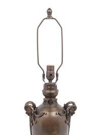 A French Bronze Urn-Form Fluid Lamp Converted to Electricity