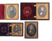[EARLY PHOTOGRAPHY]. A group of 11 daguerreotypes featuring gentleman of varying ages, incl. portraits by ANSON, WHITEHURST, and VAN LOAN.