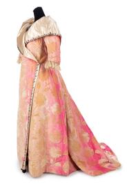 Mrs Donovan Labelled Embroidered Silk Satin, Faille and Velvet Morning Dress 1896