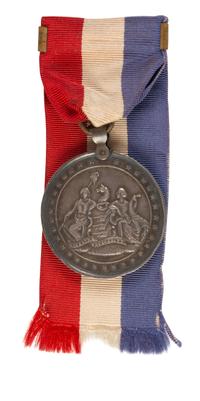 [CIVIL WAR]. New Jersey Army of the Potomac presentation medal identified to John Burke, Company C, 21st New Jersey Volunteers.