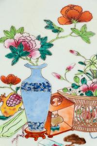Two Chinese Export Enameled Porcelain Chargers
