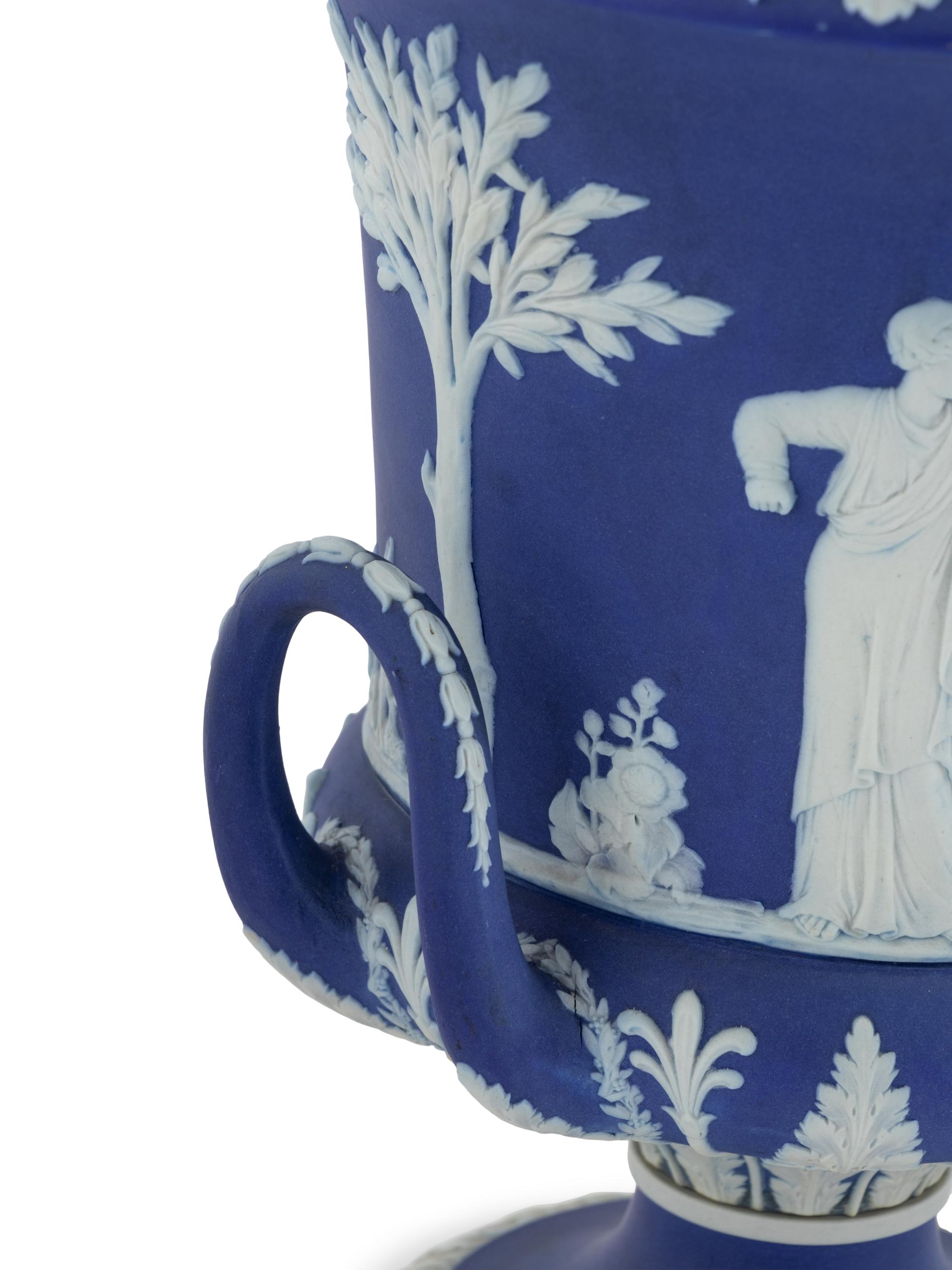 Three Wedgwood Jasperware Urns