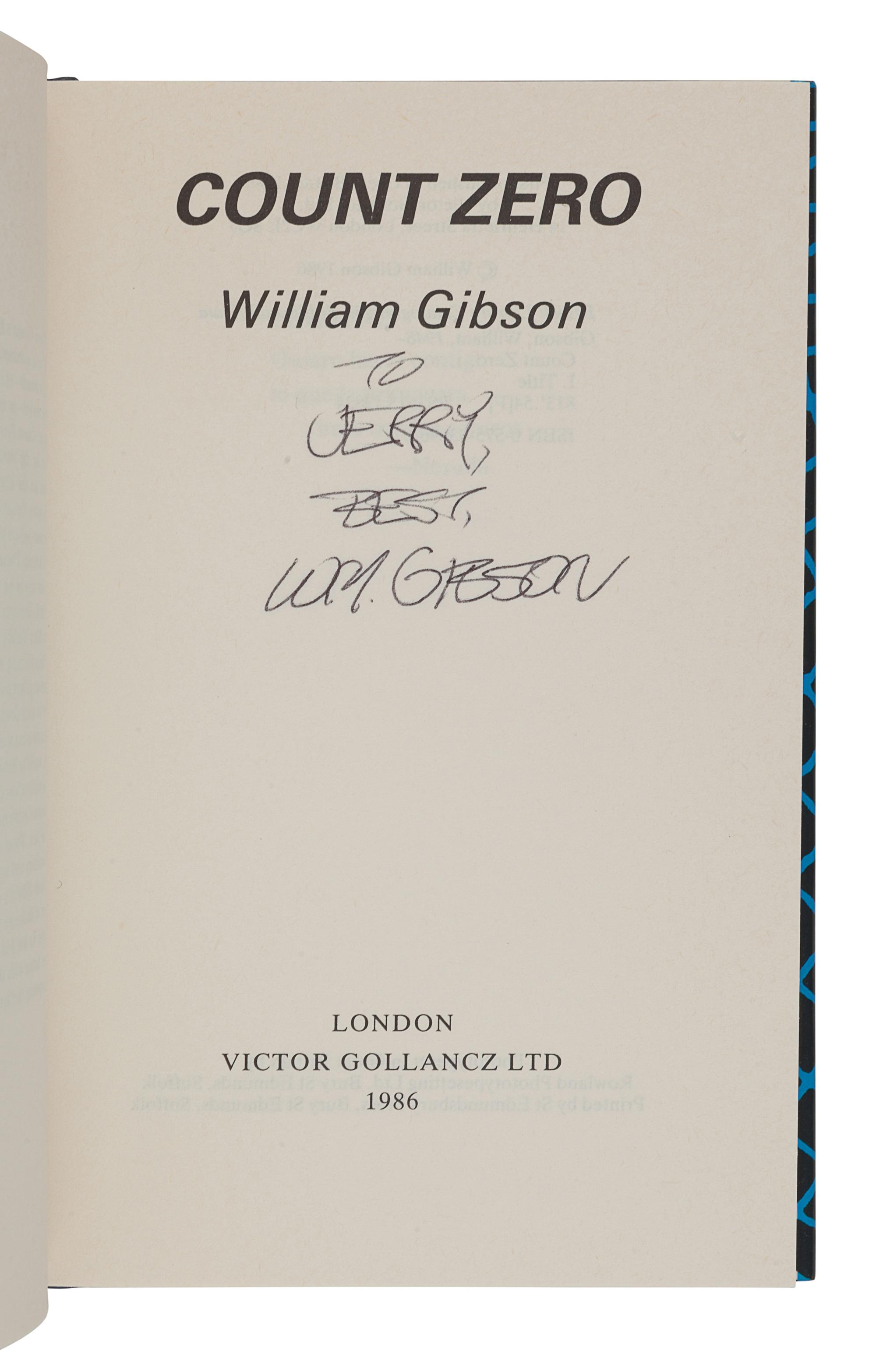 GIBSON, William (b. 1972). A group of 3 works, comprising: