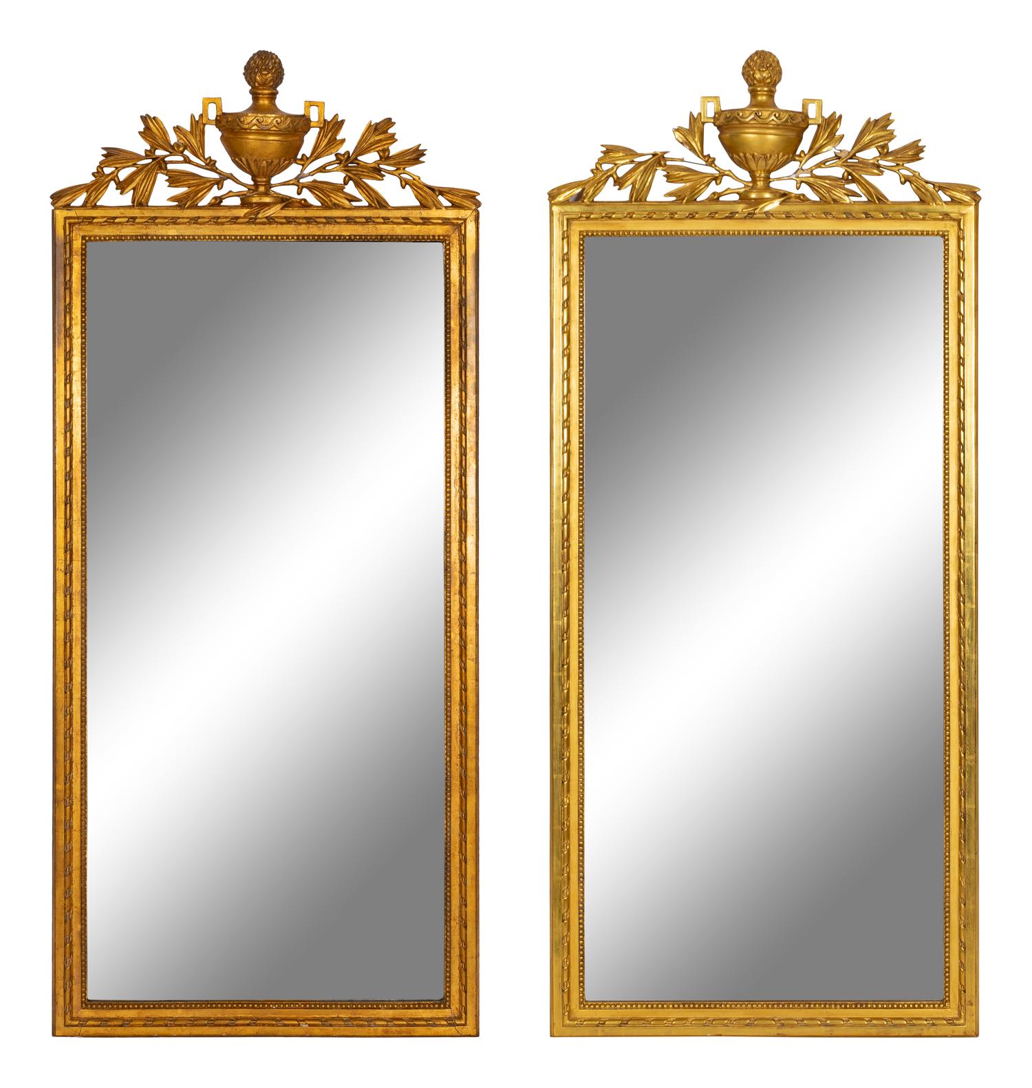 A Pair of George III Style Giltwood Pier Mirrors