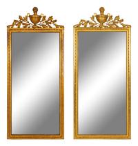 A Pair of George III Style Giltwood Pier Mirrors