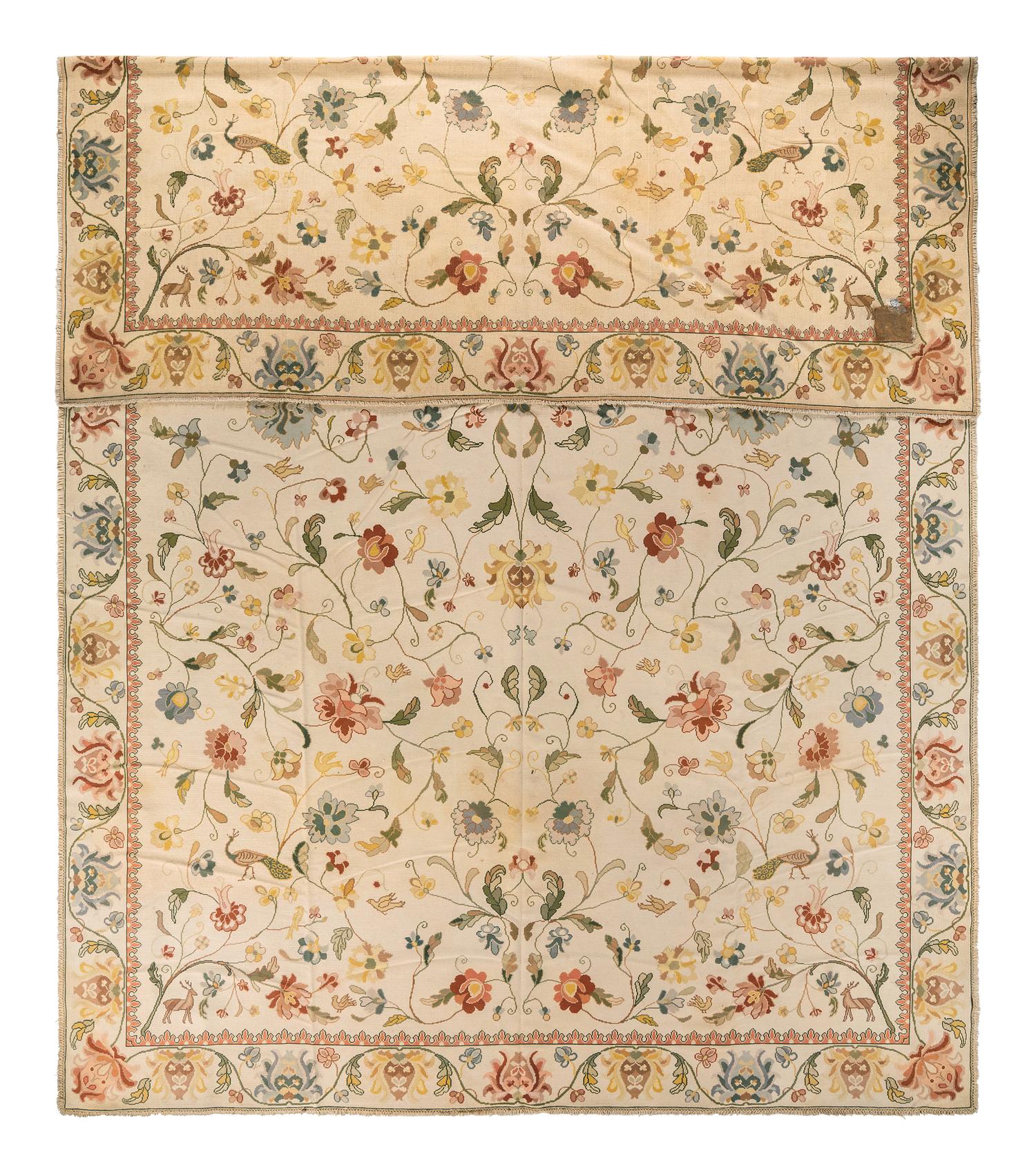 A Room Sized Aubusson Style Rug